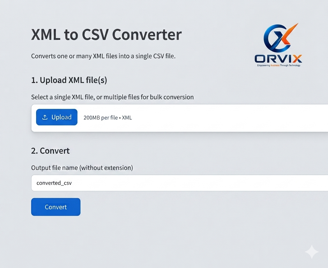 XML to CSV Converter
